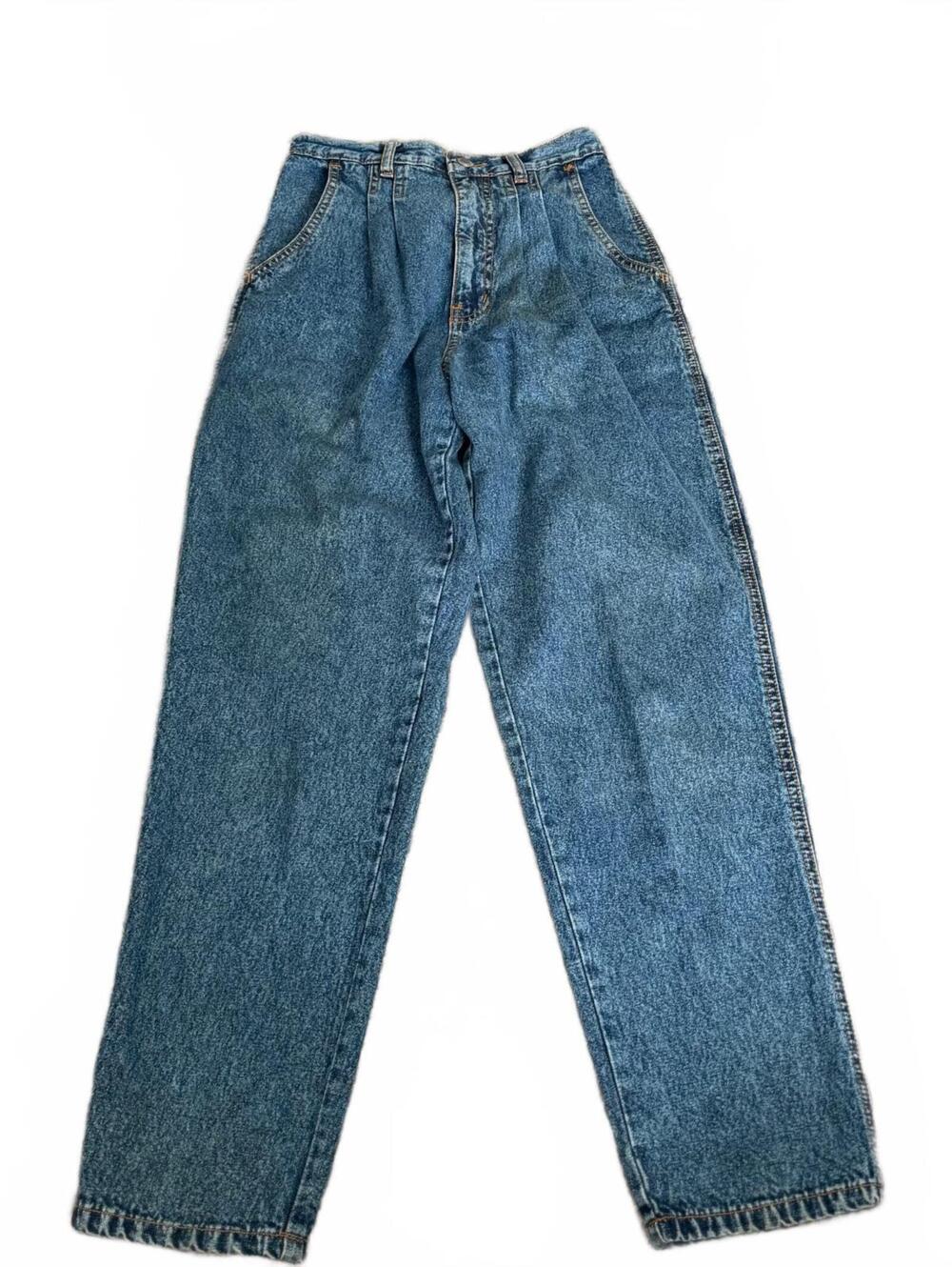 Vintage Bill Blass Jeans Size 6P High Rise Pleated Baggy Mom Jeans 90s